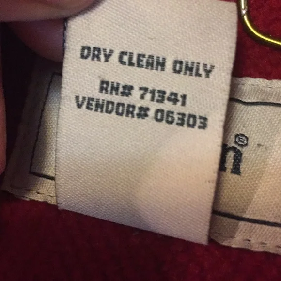 LL BEAN RED 3/4 LENGTH COAT  WORN - Picture 7 of 7